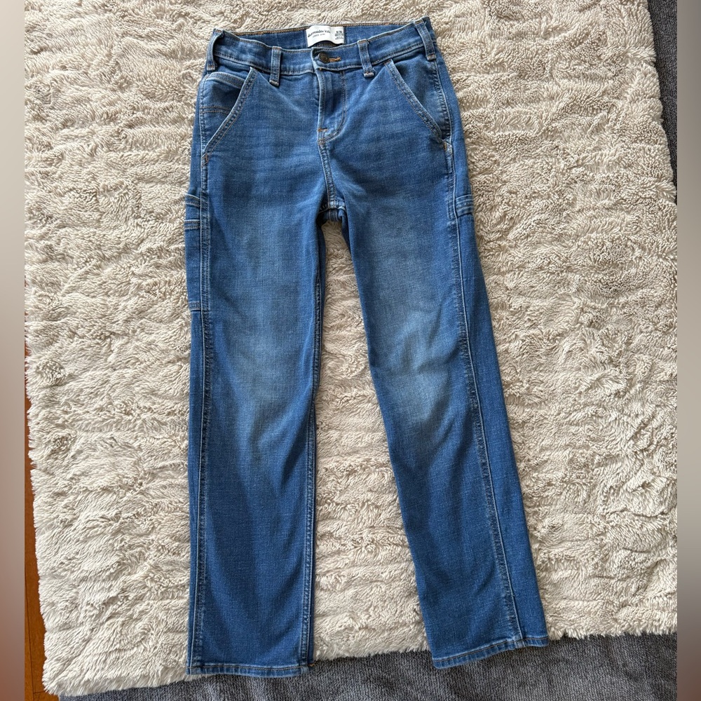 Abercrombie Kids Carpenter Loose Jeans Adjustable Waist Size 9/10